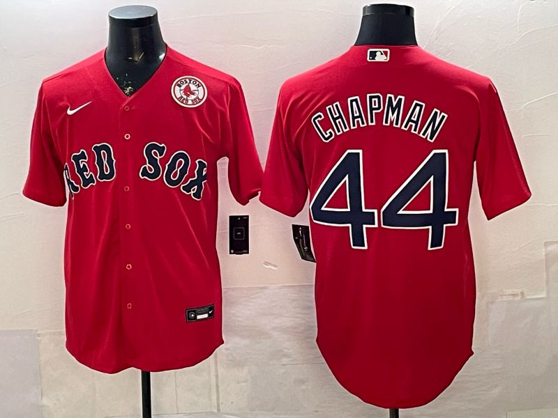 Men 2026 Boston Red Sox #44 Chapman Red Game Nike MLB Jersey style 004->boston red sox->MLB Jersey